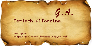 Gerlach Alfonzina névjegykártya